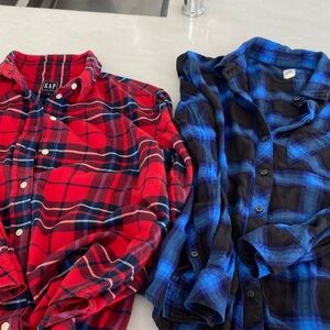 GAP Vibrant Plaid Shirt Duo